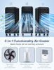 NOMEY 3-IN-1 Portable Air Conditioners 4 Modes JDAC66R - Black