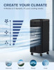 NOMEY 3-IN-1 Portable Air Conditioners 4 Modes JDAC66R - Black