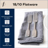 FORTESSA ASHTON 18/10 STAINLESS STEEL FLATWARE 5 PIECE ANTIQUED - SILVER