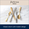 FORTESSA ASHTON 18/10 STAINLESS STEEL FLATWARE 5 PIECE ANTIQUED - SILVER