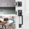 GUA OYH Front Door Handle Matte Black Door Handle Sets Handleset - Matte Black