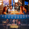 BRIGHTEVER 50FT OUTDOOR STRING LIGHTS WATERPROOF GYPC-O25LAU - BLACK
