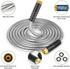 UNYWARSE GARDEN HOSE 50FT STAINLESS STEEL WATER HOSE NOZZLE FLEXIBLE - BUNDLE New