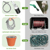 UNYWARSE GARDEN HOSE 50FT STAINLESS STEEL WATER HOSE NOZZLE FLEXIBLE - BUNDLE New