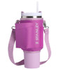 STANLEY ALL DAY QUENCHER CARRY ALL 40 OZ TUMBLER HANDLE CROSSBODY STRAP - PINK New