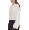 CALVIN KLEIN JEANS WOMEN'S HOODED BELL-SLEEVE TOP - SIZE: WOMEN XL - BEIGE New