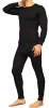 WARMWEAR MENS 2PC HERMAL UNDERWEAR LONG JOHNS SET TOP, BOTTOM - MEN 2XL - BLACK New
