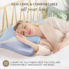 SILKENA Cervical Pillow for Neck Pain Relief Queen Size - Ice Blue New