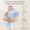 SILKENA Cervical Pillow for Neck Pain Relief Queen Size - Ice Blue New