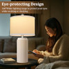 TOBUSA 23.5’’ Modern Ceramic Table Lamps Set of 2 for Living Room Farmhouse