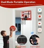TINYTREK INDOOR MINI BASKETBALL HOOP DUAL LED LIGHT STRIPS ELECTRONIC - RED