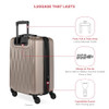 SWISSGEAR 7272 ENERGIE EXPANDABLE HARDSIDE LUGGAGE SPINNER 3-PIECE - LIGHT GOLD New