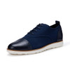 AMAZON ESSENTIALS OXFORD BROGUE KNIT DRESS SNEAKERS FOAM INSOLE SIZE 10.5 NAVY