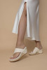 GYER4S8-PGSMBO Donald Pliner Women's Gyer Wedge Sandals, Size 9.5, Pale Gold