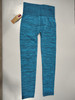 SHOSHO WOMEN'S LEGGINGS HIGH WAISTED CROP ACTIVEWEAR - SIZE: S/M - BLUE HEATHER
