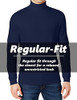 GALAXY BY HARVIC MEN'S LONG SLEEVE TURTLE NECK TEE - SIZE: MEN XL - NAVY