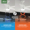 HUNTER BARDOT CEILING FAN MODERN 5 BLADES 44 INCH FRESH WHITE - WHITE