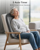 COMFIER SHIATSU BACK MASSAGER WITH HEAT MASSAGE CHAIR PAD CF-2208 - BLACK/GREY