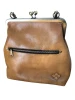 PATRICIA NASH LEATHER NOVELLA FRAME BAG W NO STRAP TAN TOOLED LEATHER - TAN