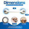 SAFE-ER-GRIP CHANGING LIFESTYLES SUCTION CUP GRAB BARS BATHTUBS 16" - WHITE/GRAY