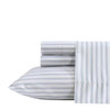 Kenneth Cole King Size Sheet Set, Crisp & Cool Bedding with a Light, Blue Stripe