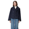 DO by Dee Ocleppo Womens Hallie Cropped Trench Coat Standard Navy XS New