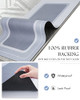 MontVoo-Bath Mat Runner Long Bathroom Mat Rug Non Slip Super Absorbent Blue