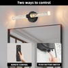 POVECTOLAY BATTERY-OPERATED WALL SCONCES 20" 3000K-6000K, 2PK, T078 - BLACK