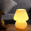 BSOD Mushroom Lamp, Glass Table Bedside Lamps Translucent Murano Vintage Style