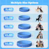 PAWTNERS FOLDABLE DOG POOL SPRINKLER RGB LED LIGHT 72" COLLAPSIBLE - BLUE