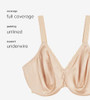 WACOAL WOMEN'S PLUS-SIZE SIMPLE SHAPING MINIMIZER BRA SIZE: WOMEN 38C - NATURAL New