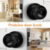 DL607BKBK-6P PROBRICO BALL PRIVACY INTERIOR DOOR KNOBS BEDROOM, 6 PACK - BLACK New