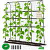 OTOSUNNY 72" Outdoor Garden Arch Trellis for Climbing Plants - BLACK New