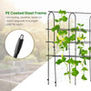 OTOSUNNY 72" Outdoor Garden Arch Trellis for Climbing Plants - BLACK New