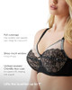 855186 Wacoal Women's Retro Chic Underwire Bra, Size 36C, Black New