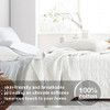 HORIMOTE HOME 100% Cotton Quilt Set 3 Piece Bedspread Coverlet - Cream/White