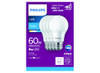 PHILIPS 461137 8W 60W LED DAYLIGHT A19 BULB 4PK - DAYLIGHT New