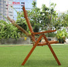INTERBUILD REAL WOOD Acacia Adjustable Folding Chair STK04004 - Golden Teak