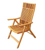 INTERBUILD REAL WOOD Acacia Adjustable Folding Chair STK04004 - Golden Teak