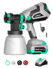 Litheli E1PG37000 20V Cordless Paint Sprayer Gun HVLP Sprayers - Green/Gray