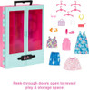 Barbie Closet Playset with 3 Outfits, 3 Pairs of Shoes, 2 Purses, 3-8 MULTICOLOR