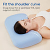 OS OMYSTYLE Ergonomic Contour Design Memory Foam Pillow Sleepers, Blue