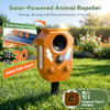 Soxayu Solar Ultrasonic Animal Repellent IP65 Waterproof Cat Repeller - Orange