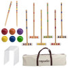 ROPODA Six-Player Croquet Set with Wooden Mallets, Colored Balls 43390-24148 New