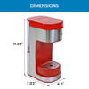 KENMORE PROGRAMMABLE SINGLE SERVE CUP RED STAINLESS STEEL BLACK COFFEE MAKER