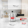 PRESTIGE POPULAR ALUMINIUM PRESSURE COOKER 3 LITERS PPAPC3 10003 - Silver New