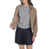 LEVI'S WOMEN'S FAUX LEATHER BOMBER WITH LAYDOWN COLLAR - SIZE : L - TAN New