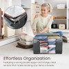 RELI 60L Foldable Storage Containers Blankets Clothes Organization 3 Pack - Gray New