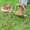FLMAQE Manual Core Aerator Lawn Tool -2 Half-Open Hollow Slot Tines,Orange