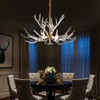 RinkBik Acrylic Antler Chandelier Ceiling Light Fixtures, Clear Resin New